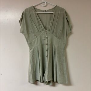 Fashion Nova mint green romper size XL